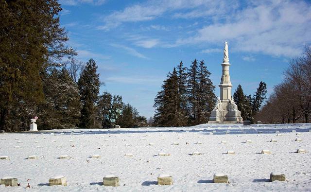 게티즈버그 국립 전쟁역사공원 내 국립묘지 전경. nps.gov