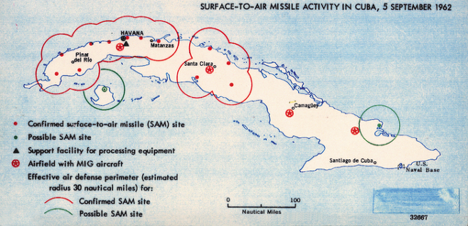 1962년 쿠바에 배치된 소련 미사일. 삼인 제공