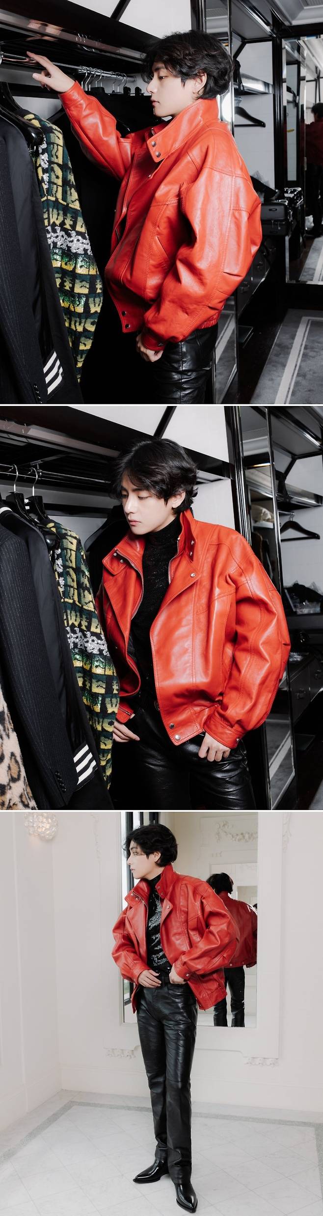 "에디의 미감" 방탄소년단 뷔, 셀린느 패션쇼 착장 직접 '픽'..VMAN매거진 인터뷰