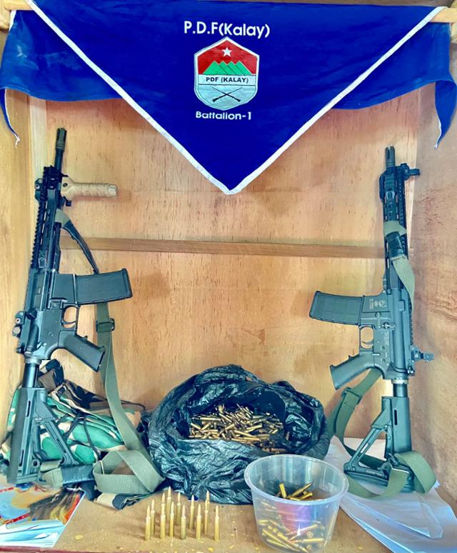 지난 6일 미얀마 사가잉주 깔라이 시민저항군이 사회관계망서비스(SNS)에 최근 구입한 소총과 총알의 사진을 게시하고 있다. 깔라이 시민군 페이스북 페이지 캡처