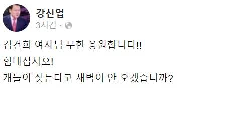 - 건희사랑 팬클럽 회장 강신업 변호사 페이스북 캡처