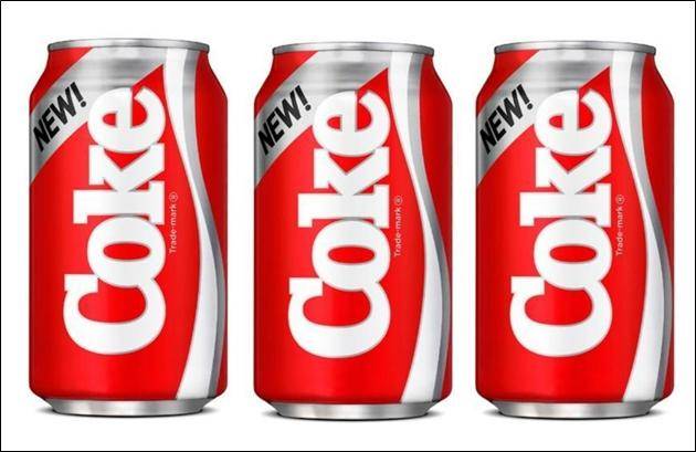 뉴 코크. 미국 코카콜라사 홈페이지 캡처