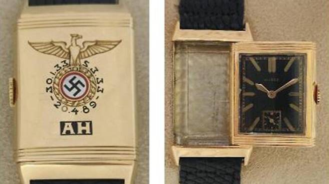 아돌프 히틀러가 1933년 생일 선물로 받은 것으로 알려진 손목시계 (사진=알렉산더 히스토리컬 옥션 홈페이지 캡처, 연합뉴스)