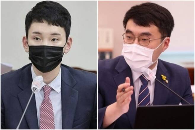 박민영 국민의힘 대변인(왼쪽, 뉴스1), 김남국 더불어민주당 의원. 연합뉴스