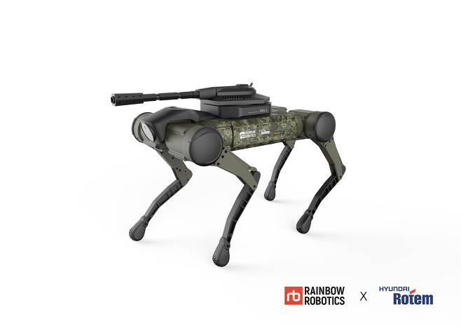 레인보우로보틱스와 현대로템의 무인 무기체계 및 첨단 로봇기술이 융합된 국방로봇./레인보우로보틱스 제공