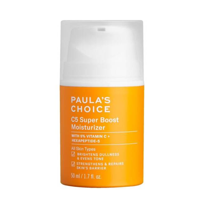 폴라초이스 C5 슈퍼 부스터 수분크림 - 강력한 미백 효과가 있는 비타민 C 5%에 더해 헥사펩타이드-5, 지질 복합성분이 피부 장벽 재생을 돕는다. 50mL 가격미정.