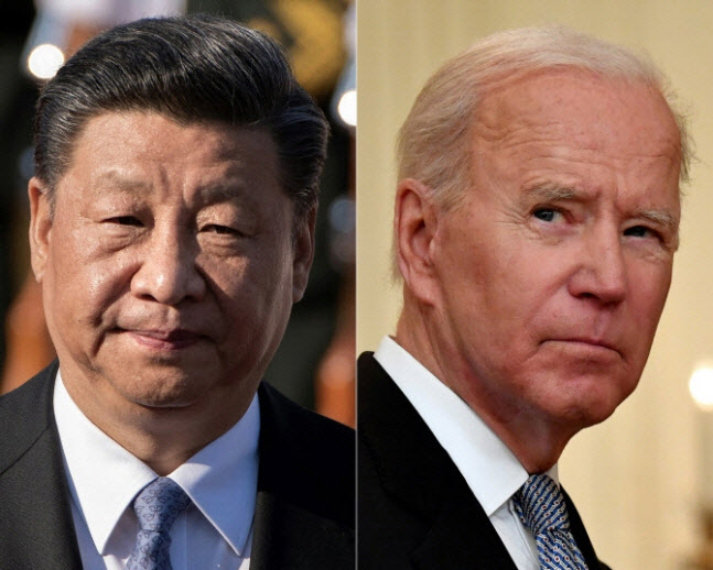 시진핑(왼쪽) 중국 국가주석과 조 바이든 미국 대통령. (사진=AFP)