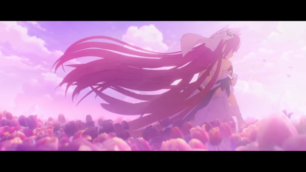 애니메이션 마지막 장면은 엘리시아의 뒷모습이 담겼다.