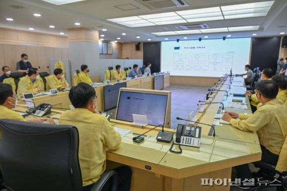 남성현 산림청장 13일 양평군 산사태 수해현장 점검. 사진제공=양평군