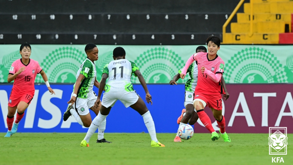 한국-나이지리아 U-20 여자 월드컵 경기 장면 [대한축구협회 제공]