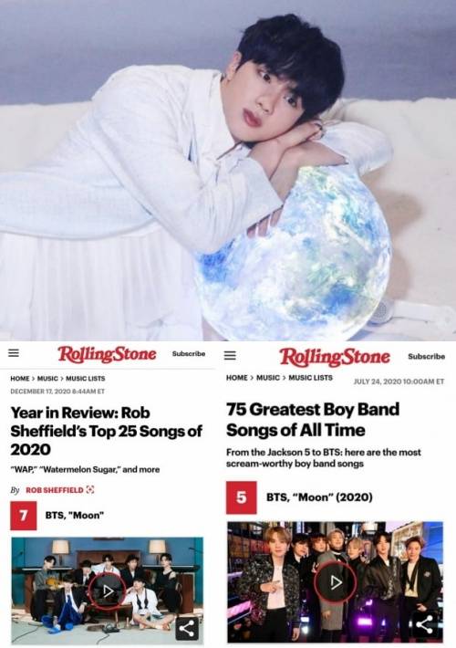 방탄소년단 진 'Moon', 유럽우주기구 플레이리스트 포함..'Music for the Moon'