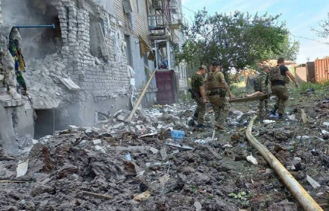 우크라이나군의 폭격으로 파괴된 와그너 그룹 기지. (사진=@GreyDynamics 트위터)