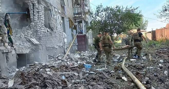 우크라이나군은 지난 14일 포파스나에 있는 바그너그룹 본부를 공격했다. / 사진=우크라이나 국방부