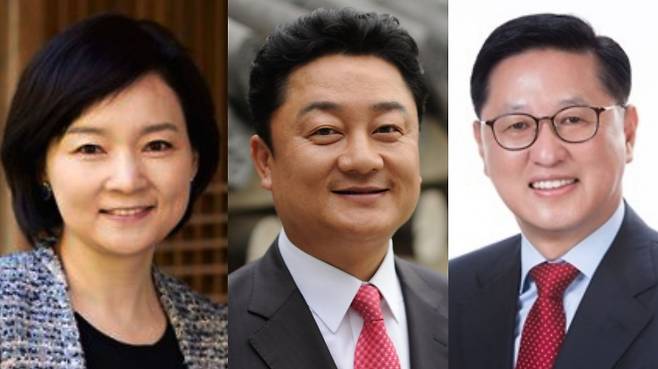 박상미 한국외대 교수, 김형준 전 청와대 춘추관장, 박건찬 전 경북경찰청장(왼쪽부터)/연합뉴스