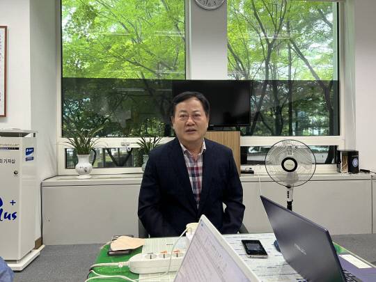 이은권 국민의힘 대전시당위원장이 대전시의회 기자실에서 첫 기자간담회를 열었다. 사진=이태희 기자