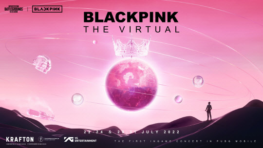 크래프톤이 '배틀그라운드 모바일'에서 블랙핑크의 인게임 콘서트 '블랙핑크 X 펍지 모바일 2022 인게임 콘서트: 더 버츄얼'을 개최했다. 크래프톤 제공