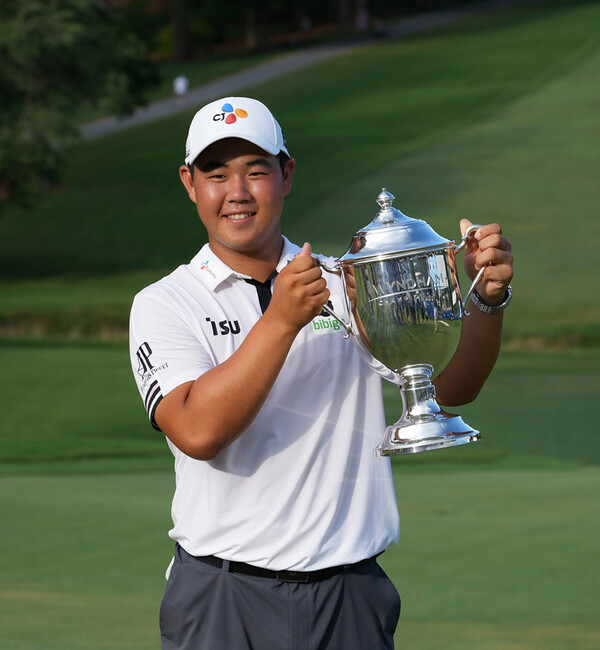 2022년 윈덤 챔피언십에서 한국인 최연소로 미국프로골프(PGA) 투어 우승을 차지한 김주형 프로. 사진제공=PGA투어