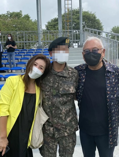 최명길, 아들, 김한길(왼쪽부터) 사진| 최명길 SNS