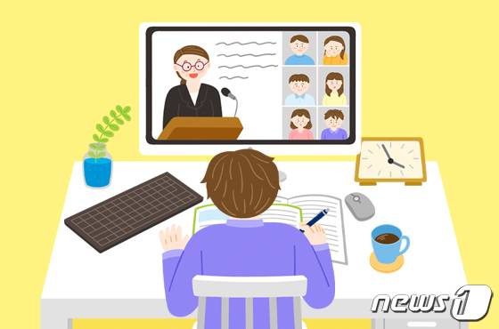 신종 코로나바이러스 감염증(코로나19) 팬데믹 시기 재택 근무 관련 삽화. 최수아 디자이너