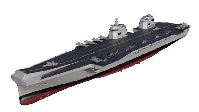 현대중공업이 제안했던 경항공모함 상상도. 세계일보 자료사진