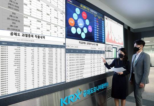 한국거래소의 공매도 모니터링 종합상황실 모습. 한국거래소 제공.