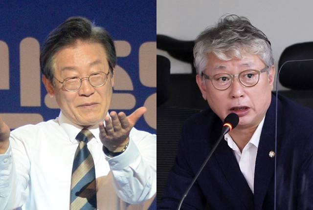 더불어민주당 이재명 대표(왼쪽 사진)과 조응천 의원. 뉴시스