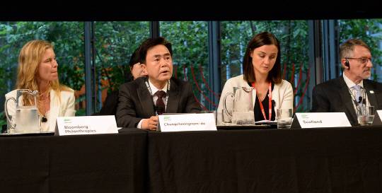 언더2연합 총회에서 발언하는 김태흠 충남지사. 사진=충남도 제공