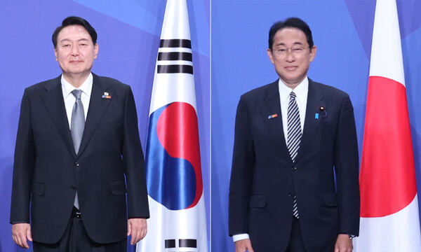 윤석열 대통령(왼쪽)과 기시다 일본 총리. 뉴스1