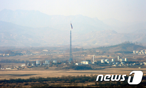 경기도 파주 도라산 전망대에서 바라본 북한 기정동 마을 모습. /뉴스1 ⓒ News1 박정호 기자