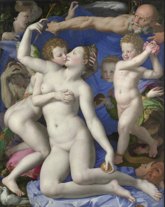 아뇰로 브론치노 <사랑의 알레고리>, 1545년 추정, 내셔널 갤러리 소장. /출처=영국 내셔널갤러리