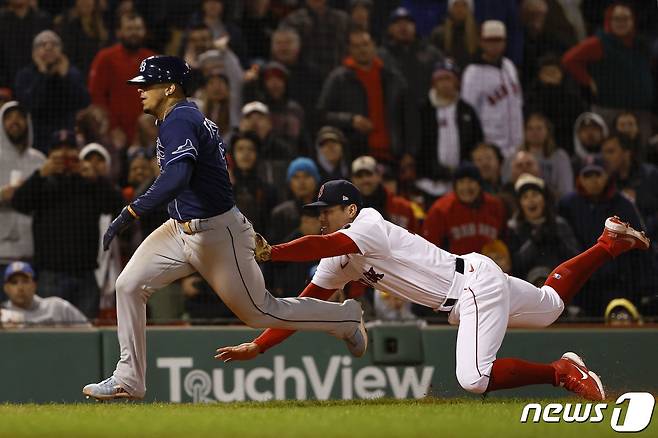 탬파베이가 4일 보스턴에 역전패를 당했다. ⓒ AFP=뉴스1