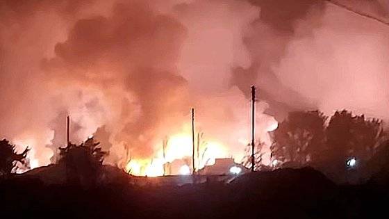 지난 4일 오루 군 당국이 연합 대응 사격으로 발사한 '현무-2' 탄도미사일이 발사 직후 비정상 비행 후 기지 내로 낙탄하는 사고가 발생했다. 사진 독자