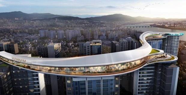 한남써밋 투시도. 사진=대우건설