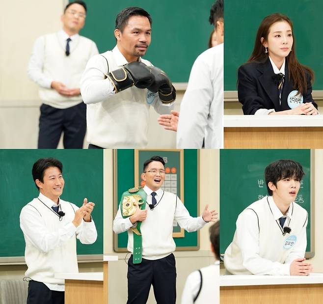 Sandara Park and Manny Pacquiao show off their Philippine superstar dignityManny Pacquiao, a world-renowned boxing hero, appears as a transfer student on the October 22 JTBC entertainment Knowing BrosSandara Park, who has a relationship with Manny Pacquiao in the Philippines, and Lee Hoon, Yoon Hyeong-bin, and Kim Yohan, who are considered to be representative sportsmen in the entertainment industry.On this day, Sandara Park appeared with Manny Pacquiao,  ⁇  Philippines number one is Manny Pacquiao, number two is Sandara! When we show up in the Philippines, the police will escort you.Manny Pacquiao then unveils the behind-the-scenes story of winning the first eight-weight title in boxing history.Manny Pacquiao recalls Kyonggi defeating Oscar de la Hoya, who emerged as the best boxing star in the six-weight class at the time, saying that there was a Kyonggi who told the Philippine people not to go out because I was hurt.Then I wanted to show that I can do it when I can not win.