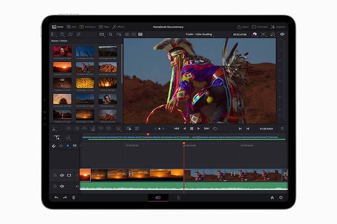 출시 예정인 아이패드용 '다빈치 리졸브'. 출처=애플