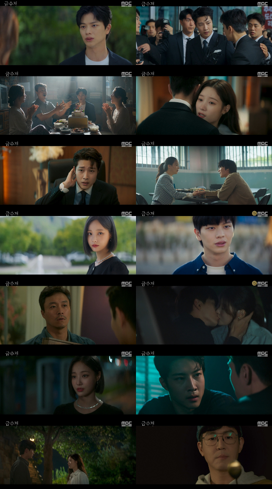 In the 13th episode of MBCs Friday-Saturday drama Gold Spoon (written by Yoon Eun-kyung and Kim Eun-hee, directed by Song Hyun-wook and Lee Han-joon, produced by Samhwa Networks and Studio N), the entangled truth surrounding the mysterious Gold Spoon was unveiled.First, Lee Seung-cheon (Yook Sungjae) met his father Lee Cheol (Maximum Iron) and returned to his original Plastic spoon.Ascension felt an indescribable guilt after returning to the original family, and at the same time, it was complicated by the appearance of a familiar family even after 10 years.On the other hand, Hwang Taeyong (Lee Jong-Won), who became Gold spoon again, was surprised by himself who showed a rebellious attitude to his father Hwang Hyun-do (Choi Won-young) I felt it.Zhu Xi (Jung Chae-yeon), who thought that Ascension and Taeyong had changed, found that Taeyongs safe password, which he had previously watched secretly, matched the password he had used for a long time in Ascensions house.Aftershocks, Taeyongs fiancee, found out that he was no longer ascended but returned to the real Taeyong, and asked Ascension if there was any way to become a gold spoon again.Nothing, he answered calmly and turned off the last remaining hope.On the other hand, Seo Jun-tae (played by Jang Ryul), who confessed to killing Chairman Na (played by Son Jong-hak) and was imprisoned in a detention center, was resolute even in the worst situation.Jun-tae was not the real culprit behind Nas death, but he accepted Hyun-dos offer to take the fall for covering up the truth about the U.S. shootings decades ago. It raised another question about what happened the night Na died.Ascension left with Zhu Xi to see the sea, and for a moment he forgot his real troubles and had a happy time.When he heard that the two were together, Taeyong, who was caught up in jealousy, called his fiancee Aftershocks and expressed his heart to Zhu Xi in an uncompromising manner, saying, We can not get married.However, Zhu Xi warmly embraced the ascension that he had come to know all the truth, and the love of the two men, even though the years had changed, raised the heart rate in the house theater.On the other hand, Hyun-do retaliated against Lee Cheol for giving him a blow at the previous dinner, giving him an artist box full of art tools that he had always longed for and humiliating him.Chul, who was in shame, went out with the money his wife Jin Sun-hye (Han Chae-ah) gave him to come relieve stress, and aftershocks came to him and suggested to eat together.After witnessing the reunion of Ascension and Zhu Xi, aftershocks with vengeance and poison continued to sweat in their hands to see what they would do with iron.At the end of the broadcast, an unimaginable Reversal story was revealed. Taeyong said, I do not wonder what your fathers secret is?In addition, Zhu Xi, who was talking to Ascension, suddenly called him Taeyong and added to the question of how the situation had flowed.Here, Hwang Hyun-do looked at the gold spoon kept in the museum, and he was amazed by the scene of recalling his past using the gold spoon to change his fate.On the other hand, the 13th Gold Spoon recorded 5.5% of the audience rating (national standard of Nielsen Korea).