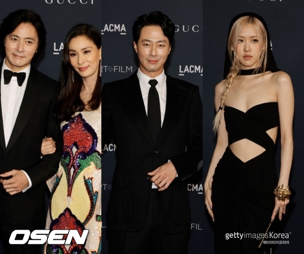Actors Jang Dong-gun, from Ko So-young couple to Jo In-sung and BLACKPINKs Rosé attended the LACMA art film Gala Rizzatto in Los Angeles, United States of America.The 11th annual LACMA art film Gala Rizzatto was held Monday at the County Museum of Art in Los Angeles, United States.Park Chan-wook, the director of the film, was selected as the winner, and top stars from home and abroad stepped on Red Carpet.Last year, actor Lee Jung-jae, who had a hot topic with  ⁇   ⁇  squid game  ⁇   ⁇ , attended the meeting with the vice chairman of the group of lovers Im Seong-ryong.LACMA Art Film Gala Rizzatto attracted domestic stars to Red Carpet.Actors Jang Dong-gun, Ko So-young couple and Jo In-sung, BLACKPINKs Rose, Park Hae-il, Lee Byung-hun and Park Si-yeon attended.Jang Dong-gun, Ko So-young The couple showed up with their arms folded affectionately.Jang Dong-gun wears a tuxedo, and Ko So-young wears a colorful pattern and a sequined dress, capturing the visual couples two shots.Rose showed off her unconventional fashion, while Jo In-sung showed off her good looks in LA in a black suit featuring boot-cut pants.Hollywood stars attending the LACMA art film Gala Rizzatto also shone Red Carpet.Singer Billy Hargrove Alyssi, actors Shimu Liu, Jared Leto, Andrew Gatfield, Adrian Brody, Idris Elba, Tarron Edgerton, Sandra Oh, Sebastian Stan, Heidi Klum, Billy Hargrove Alyssi, Kim Kardashian, Paris Hilton, Sam Elliott Page, Theresa May Martin Scorsese and others stood on the red carpet.Sam Elliott Page, who underwent a sex change operation in December 2020, oozed boyish beauty in a tuxedo with best actress Theresa May Martin Scorsese.Kim Kardashian wore a full-length black dress with long gray hair and a sense of volume.Billy Hargrove A. Ely showed off a fashion reminiscent of sleepwear. Billy Hargrove A. Ely, dressed head to toe in luxury brand Gs outfit, wore a sleeping eye patch.In particular, Billy Hargrove, Ely, showed a performance of wearing a pair of pajamas with Jesse Rutherford of Naver Hood, a 10-year-old lover, and wearing a G-company futon.