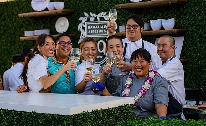 하와이안항공이 주최한  ‘On Cloud Wine’.  /사진= 하와이 푸드 & 와인 페스티벌 공식 인스타그램