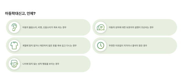 아동학대 의심 증상.(출처=아동권리보장원 공식 누리집)
