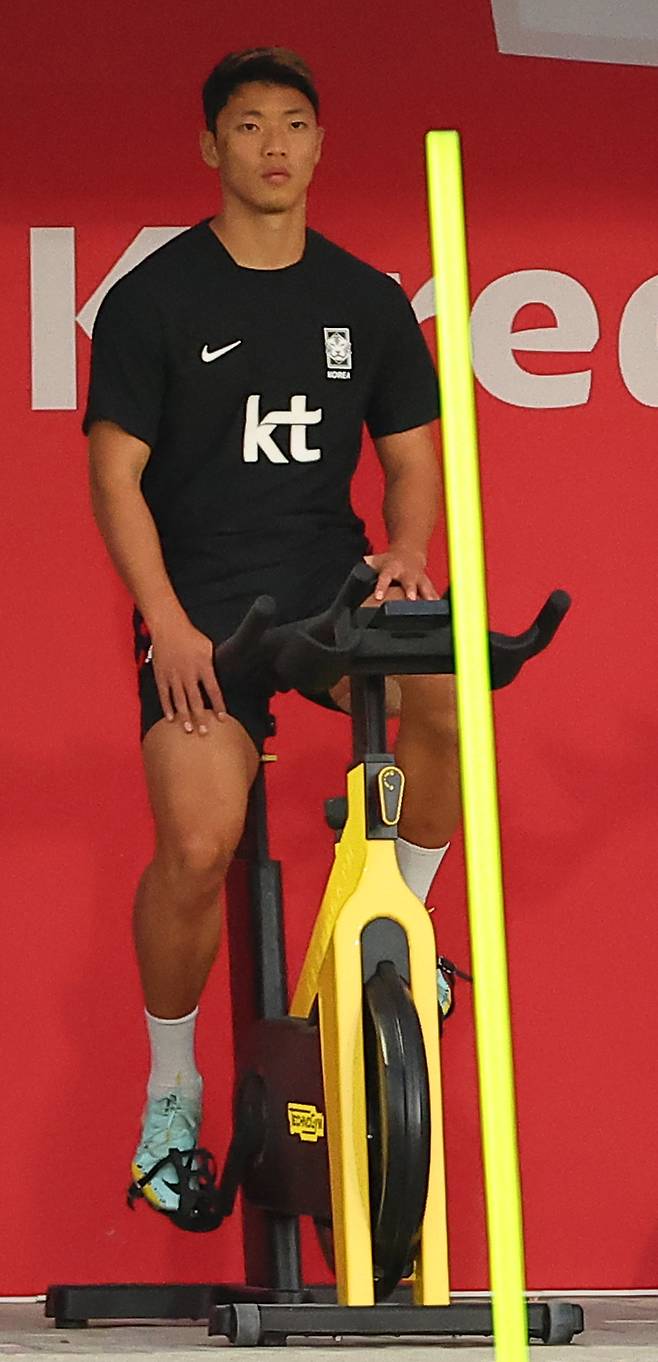▲ 황희찬은 따로 훈련했다. ⓒ연합뉴스