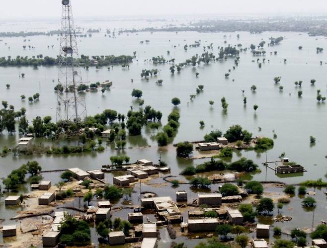 파키스탄의 홍수피해 현황. 연합뉴스 제공