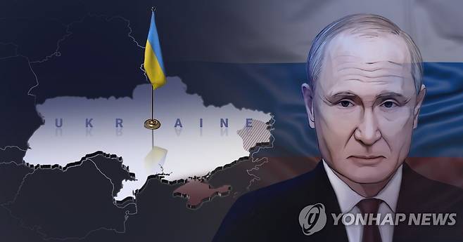 우크라이나 사태 - 블라디미르 푸틴 러시아 대통령 (PG) [백수진 제작] 일러스트