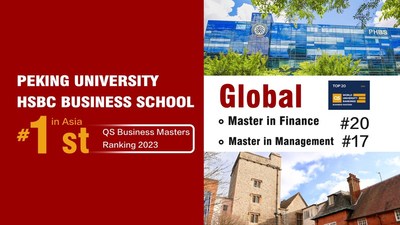 두 개의 PHBS 석사 프로그램이 아시아 1위, 세계 상위 20위권에 올랐다. (PRNewsfoto/Peking University HSBC Business School)