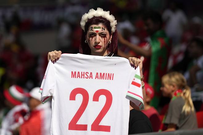 '22번'과 '아미니' 이름이 새겨진 이란 대표팀 유니폼 / AP연합뉴스