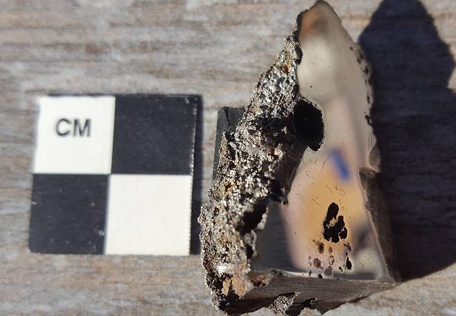 신종 광물 2종이 발견된 소말리아 '엘알리' 운석 표본 [캐나다 앨버타대 제공. 재판매 및 DB 금지]