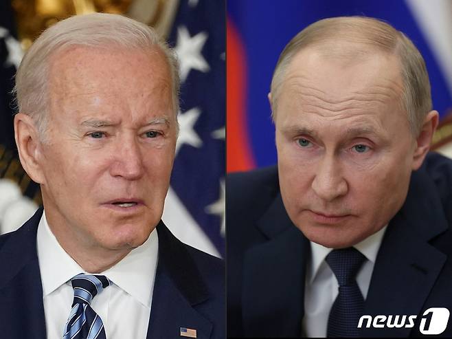 조 바이든(왼쪽) 미국 대통령과 블라디미르 푸틴 러시아 대통령 ⓒ AFP=뉴스1