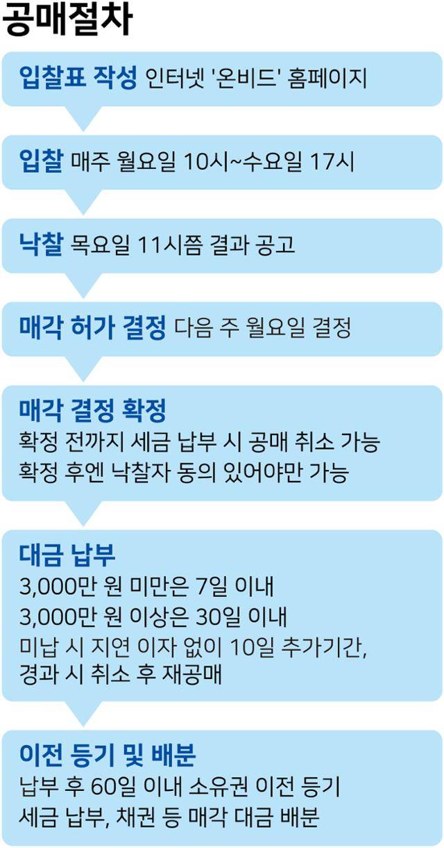 공매절차. 그래픽=강준구 기자