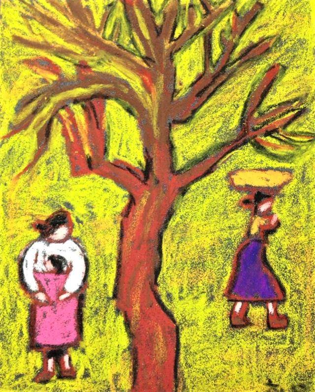 2013년 수업에 참여한 공희윤(당시 8세)양의 사포지 그림.