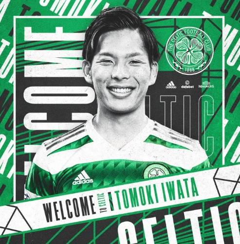 셀틱은 이와타 도모키를 영입했다.(셀틱 SNS 캡처)