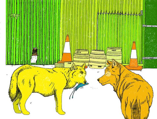 털을 깎기만 하면 황금으로 변하는 늑대가 주인공인 책 ‘황금털 늑대’. 책공장더불어 제공